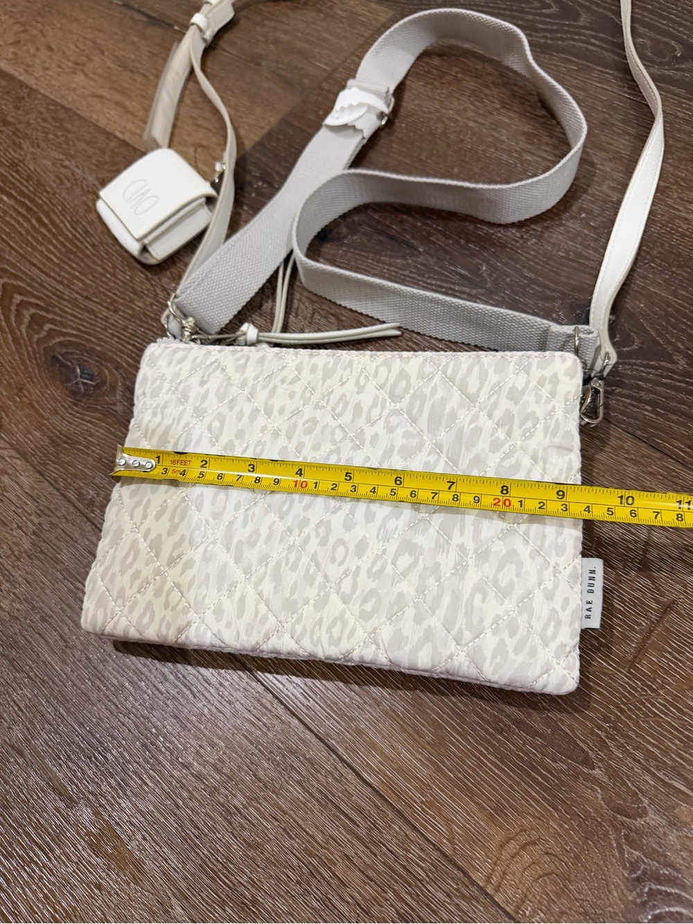NWOT Rae Dunn Quilted Crossbody Bag in Light Beige - Picture 5 of 9